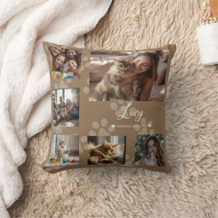 Personalised Pet Photo Collage Memory Keepsake Cushion