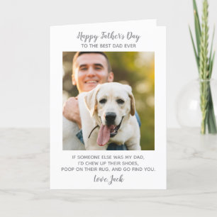 Personalised Pet Photo Dog Dad Fathers Day Holiday Card