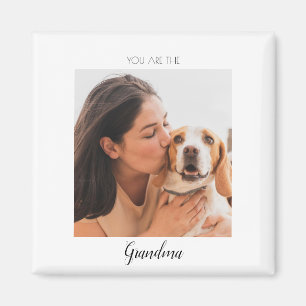 Personalised Pet Photo Dog Grandma Mother's Magnet