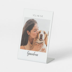 Personalised Pet Photo Dog Grandma Mother's Pedestal Sign