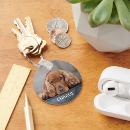 Personalised Pet Photo Dog Keepsake Key Ring
