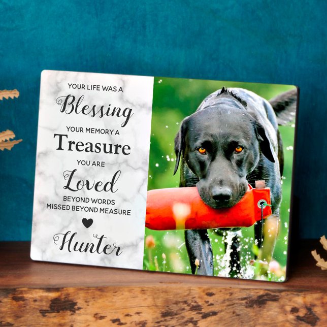 Personalised Pet Photo Dog Keepsake Memorial Plaque (Creator Uploaded)