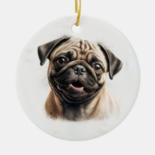 Personalised Pet Photo Dog Lover Keepsake  Ceramic Tree Decoration