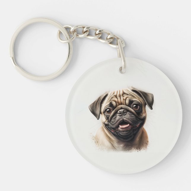 Personalised Pet Photo Dog Lover Keepsake Keychain (Front)