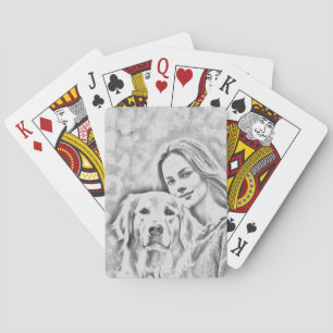 Personalised Pet Photo Dog Lover Keepsake Keychain Playing Cards