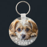 Personalised pet photo dog lover keepsake name  key ring<br><div class="desc">Carry your beloved furry friend with you wherever you go with this sweet personalised pet photo keychain. Featuring a loving close-up of your dog or pet's face, along with the tender words "Love (pet name)" and adorable paw details. Perfect for adding a personal touch to your keys, backpack, or purse....</div>