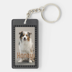 Personalised Pet Photo Dog Lover Name Keepsake  Key Ring