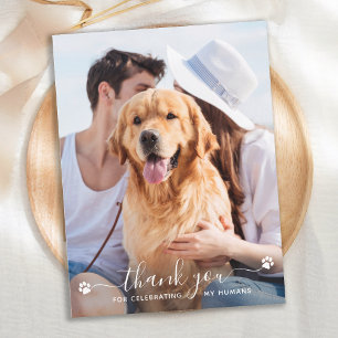 Personalised Pet Photo Dog Wedding Thank You Card