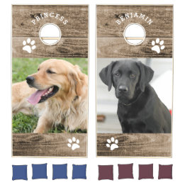 Personalised Pet Photo Dogs Name Wood Custom