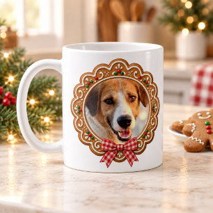 Personalised Pet Photo Gingerbread Christmas Mug