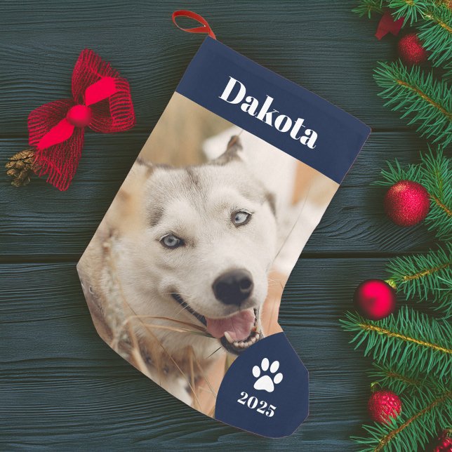 Personalised Pet Photo Holiday Small Christmas Stocking (Creator Uploaded)