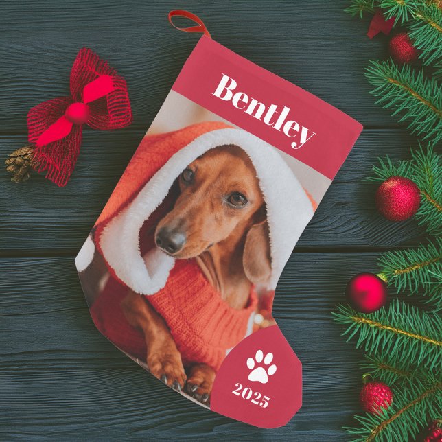 Personalised Pet Photo Holiday Small Christmas Stocking (Creator Uploaded)