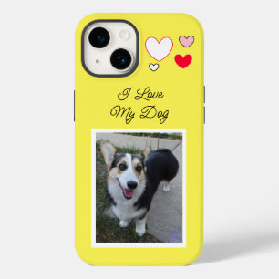 Personalised Pet Photo I Love my Dog Case-Mate iPhone 14 Case