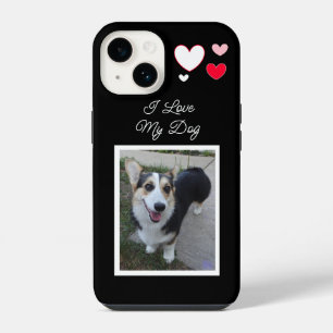 Personalised Pet Photo I Love my Dog iPhone 14 Case