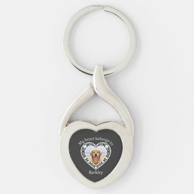 Personalised Pet Photo Keepsake Dog Lover Keychain (Front)