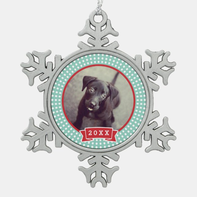 Personalised Pet Photo Keepsake Ornament (Front)