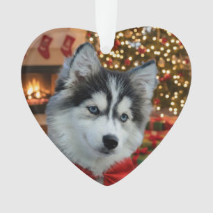 Personalised Pet Photo "Love" Gold Glitter Ornament