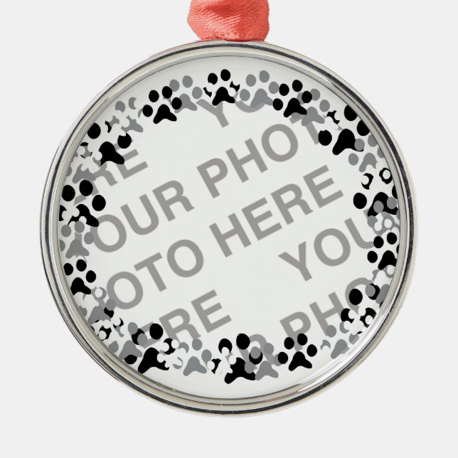 Personalised Pet Photo Metal Tree Decoration (Front)