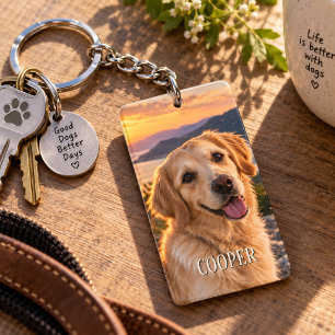 Personalised Pet Photo & Name Custom Key Ring