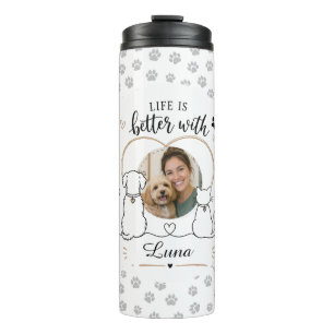 Personalised Pet Photo & Name Thermal Tumbler