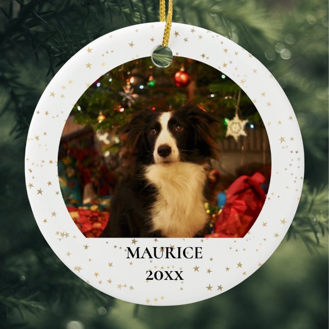 Personalised Pet Photo Name Year Ceramic Tree Decoration (Creator Uploaded)