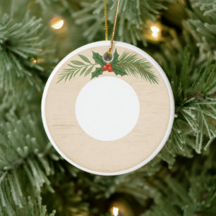 Personalised Pet Photo Ornament Our First Christ