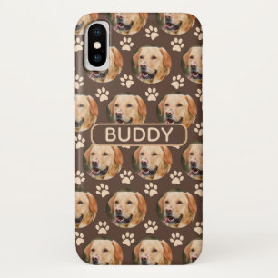 Personalised Pet Photo Pattern Dog Name Case-Mate iPhone Case