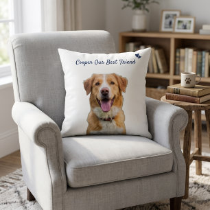 Personalised Pet Photo Pillow with Name - 20 x 20