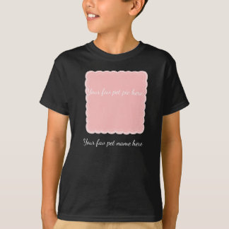 Personalised Pet Photo Pink Scalloped Frame T-Shirt