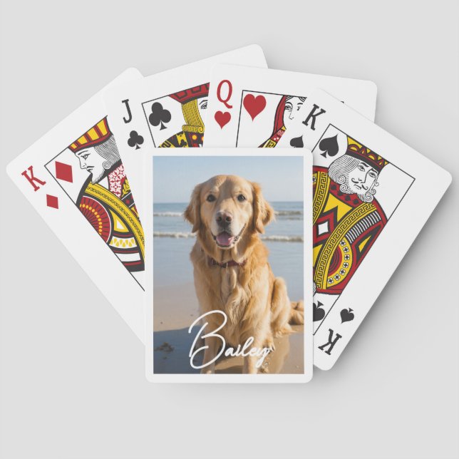 Personalised Pet Photo  Playing Cards (Back)