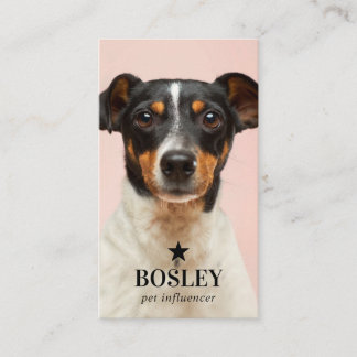 Personalised Pet Photo QR Code Social Media Business Card