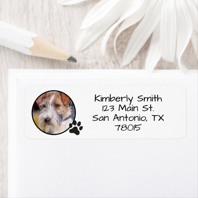 Personalised Pet Photo Return Address (Insitu)