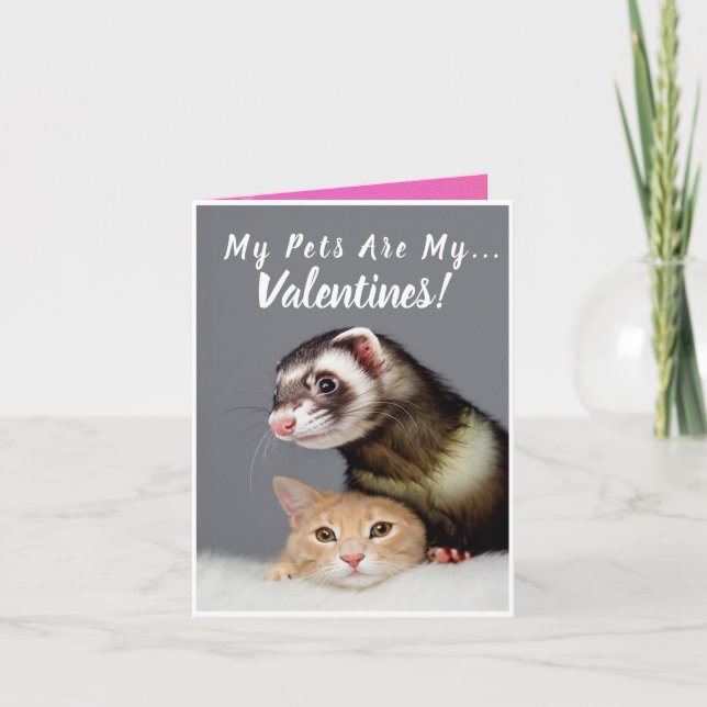 Personalised Pet Photo Valentines Day Pet Lovers Card (Front)