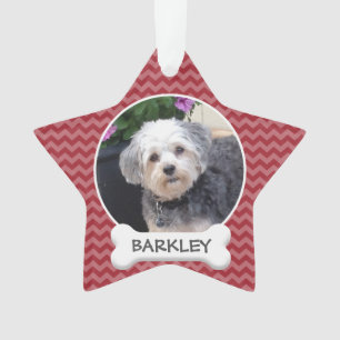 Personalised Pet Photo with Dog Bone Ornament