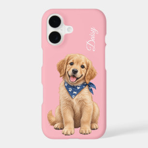 Personalised Pet Photo With Name Blossom Pink