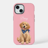 Personalised Pet Photo With Name Blossom Pink