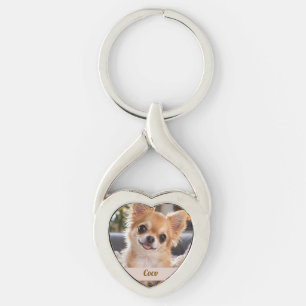 Personalised Pet Photo with Name Key Ring