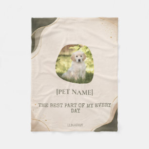 Personalised Pet Portrait Fleece Blanket