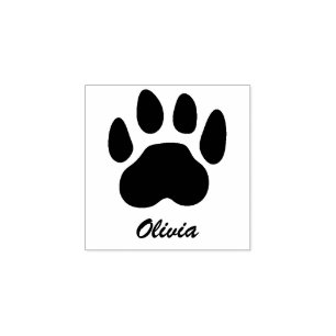 Personalised Pet Signature Paw Print Rubber Stamp