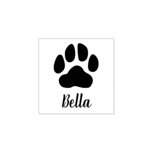 Personalised Pet Signature Paw Print Rubber Stamp