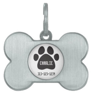 Personalised Pet Tag/Paw Print Tag