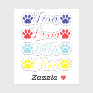 Personalised pet vinyl decal, pet name custom 