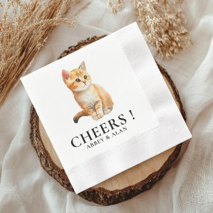 Personalised Pet Wedding Couple Monogram Wedding Napkin