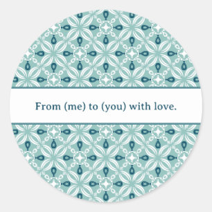 Personalised Petaline Stickers/Labels Sheet Classic Round Sticker