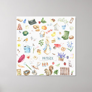 personalised peter the rabbit canvas print