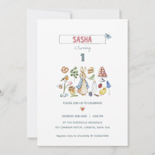 personalised peter the rabbit invitation