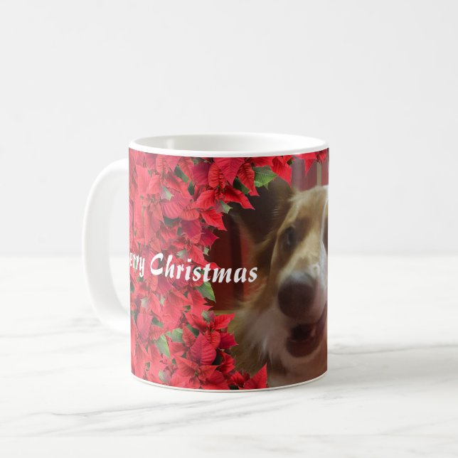 Personalised Pet's Photo Christmas Coffee Mug (Front Left)