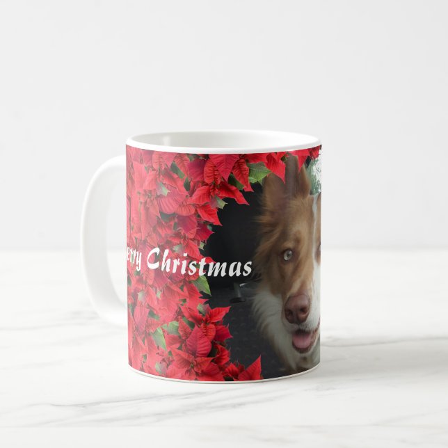 Personalised Pet's Photo Christmas Coffee Mug (Front Left)