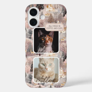 Personalised Pets Photo Collage Christmas iPhone 16 Case