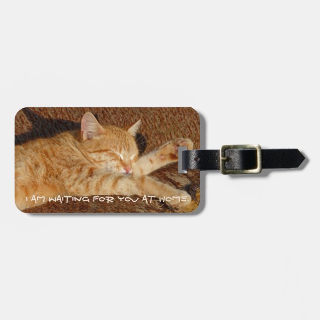 Personalised pet's photo luggage tag (Front Horizontal)